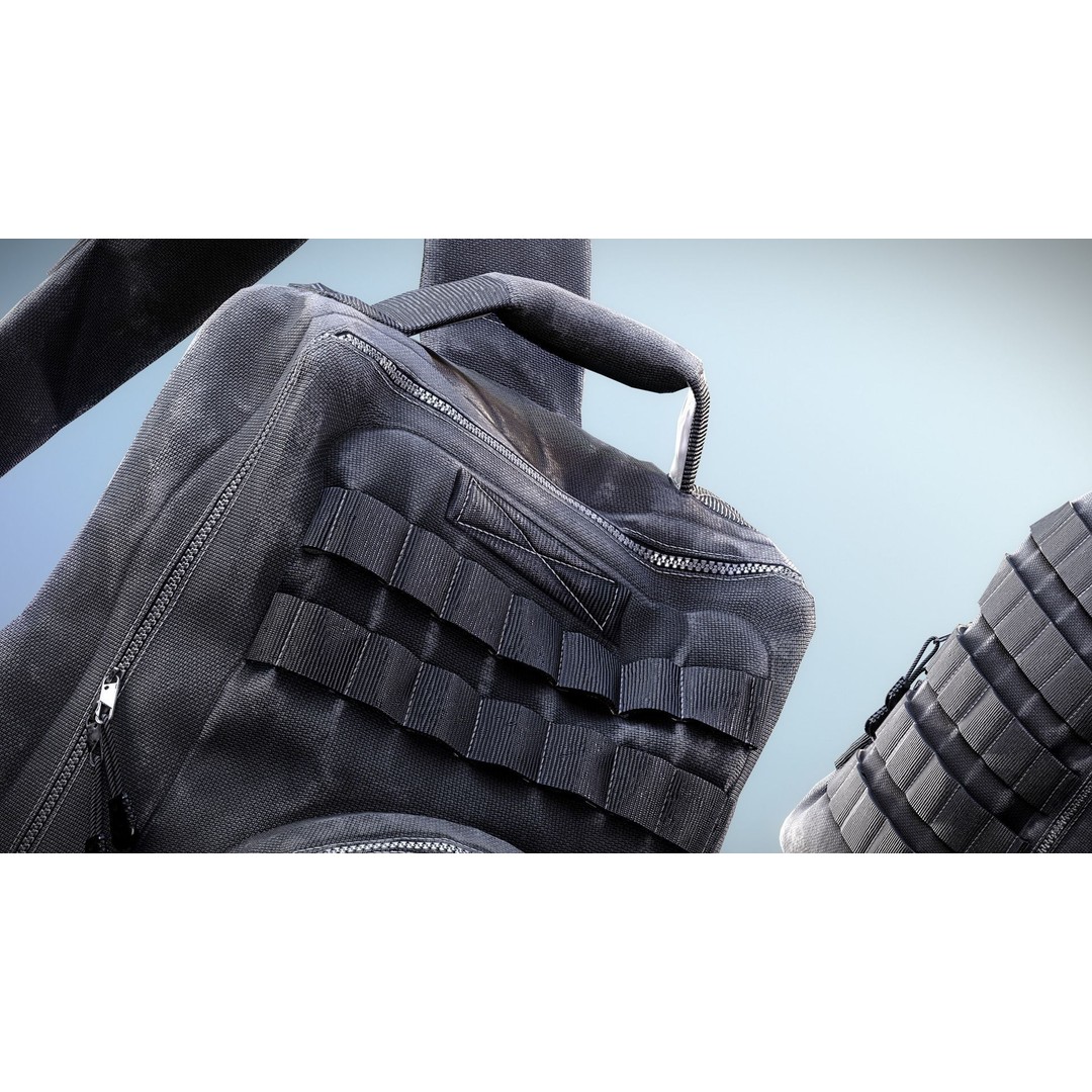Backpack 3D Model – Low Poly Game Ready Asset, PBR Textures - View 13