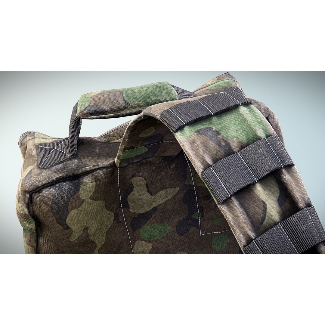 Backpack 3D Model – Low Poly Game Ready Asset, PBR Textures - View 15