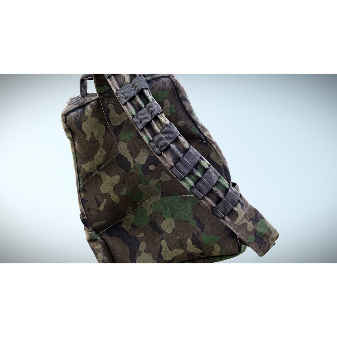 Backpack 3D Model – Low Poly Game Ready Asset, PBR Textures - View 17