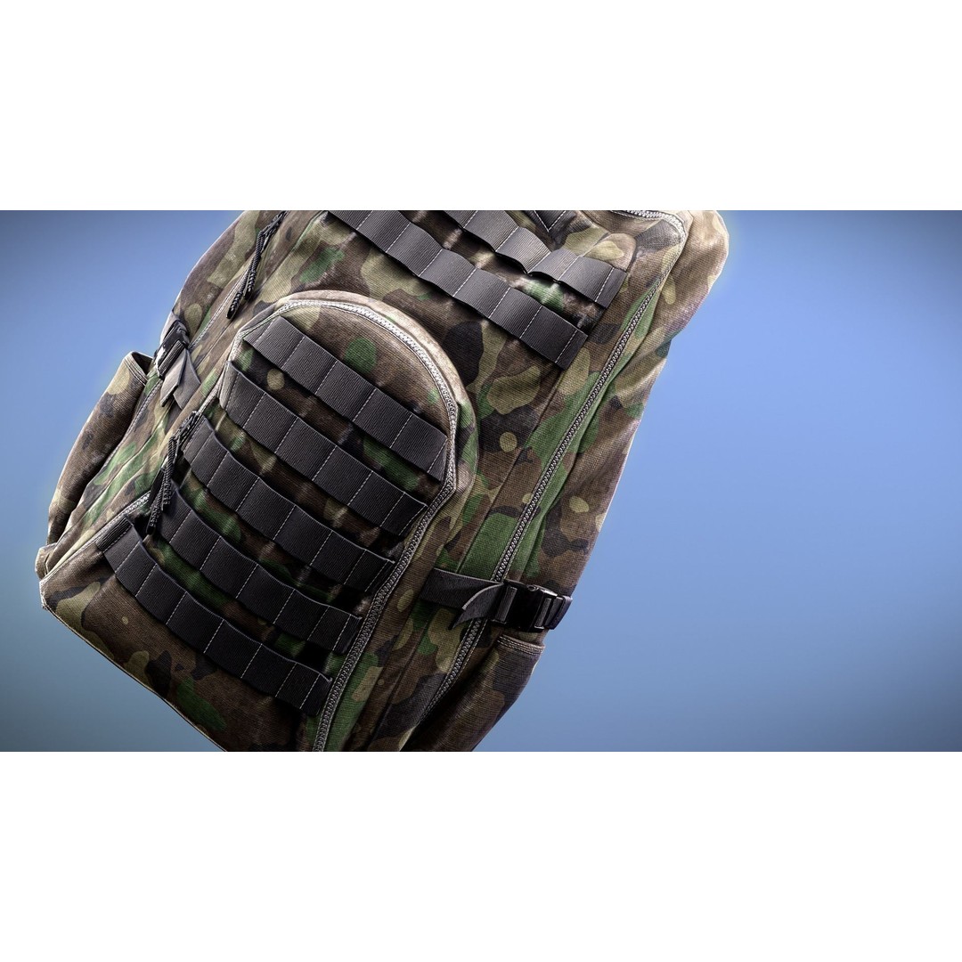 Backpack 3D Model – Low Poly Game Ready Asset, PBR Textures - View 18