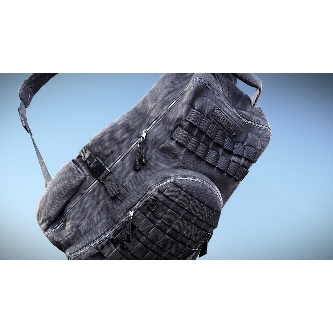 Backpack 3D Model – Low Poly Game Ready Asset, PBR Textures - View 22