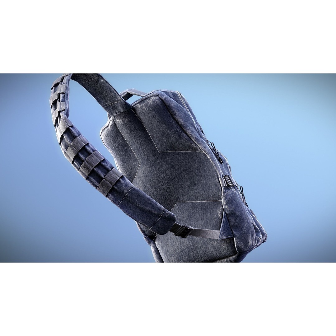 Backpack 3D Model – Low Poly Game Ready Asset, PBR Textures - View 4