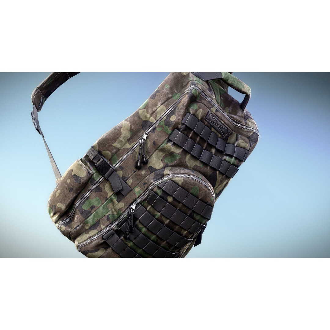 Backpack 3D Model – Low Poly Game Ready Asset, PBR Textures - View 5