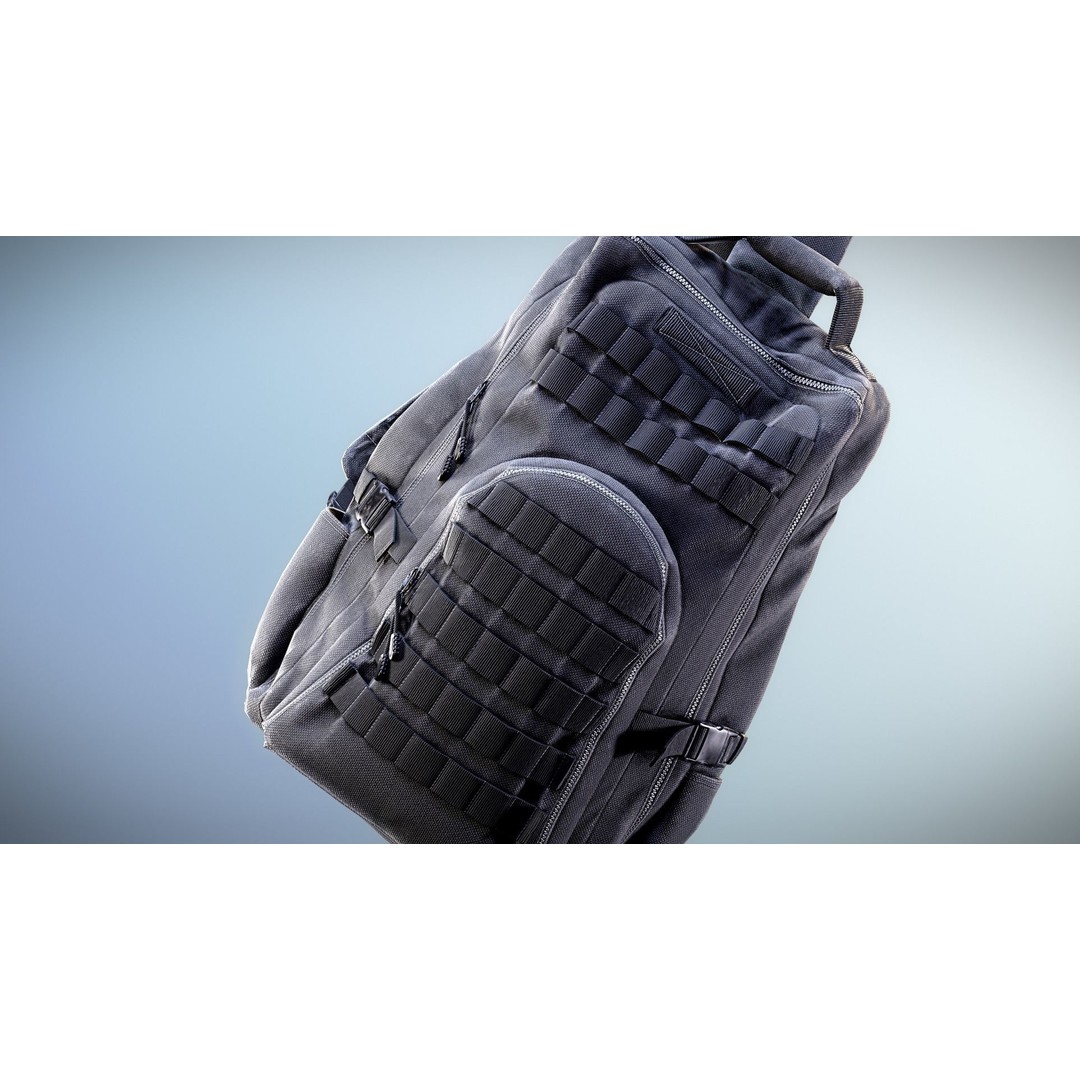 Backpack 3D Model – Low Poly Game Ready Asset, PBR Textures - View 8
