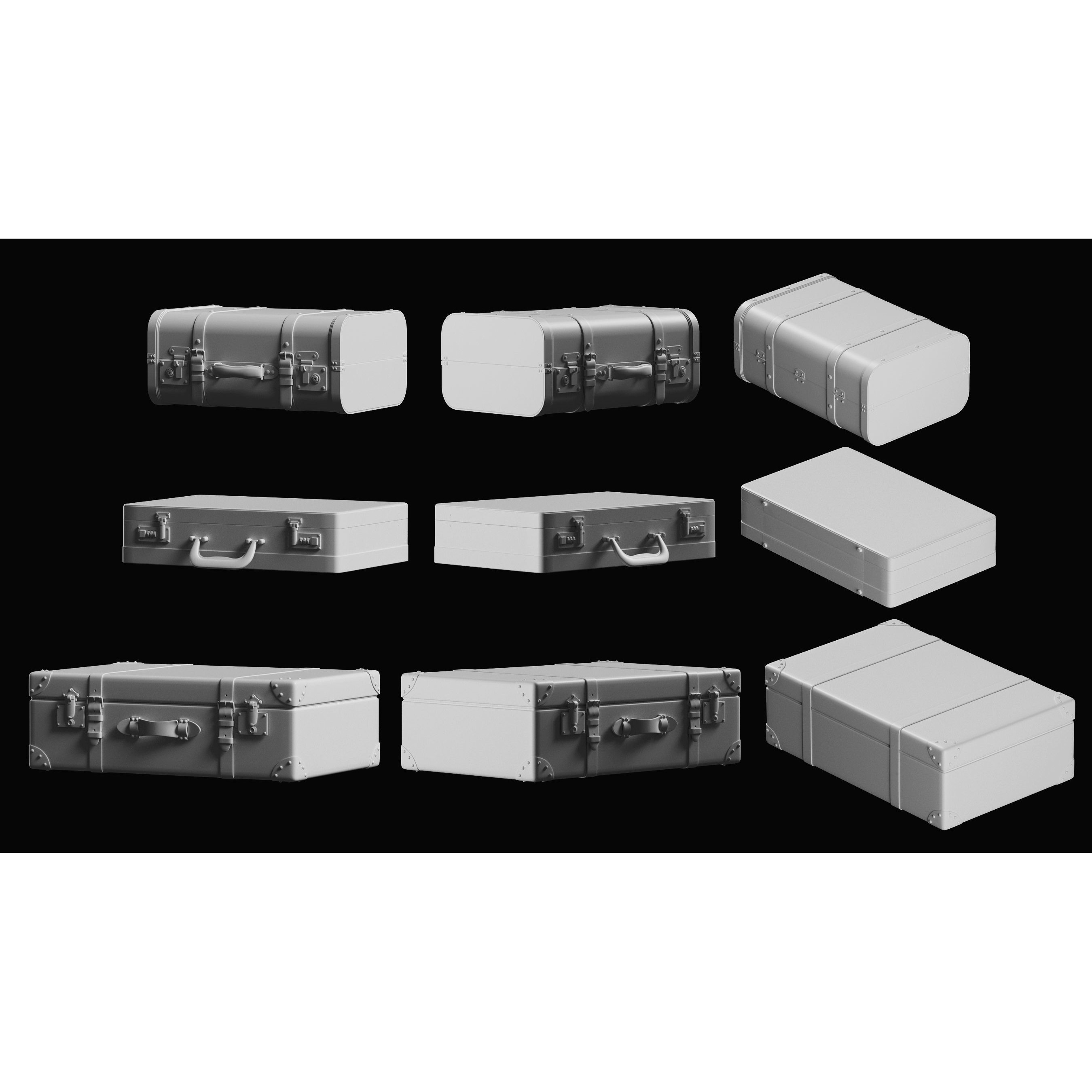 Luggage Basemesh Collection - Game-Ready 3D Model - View 3