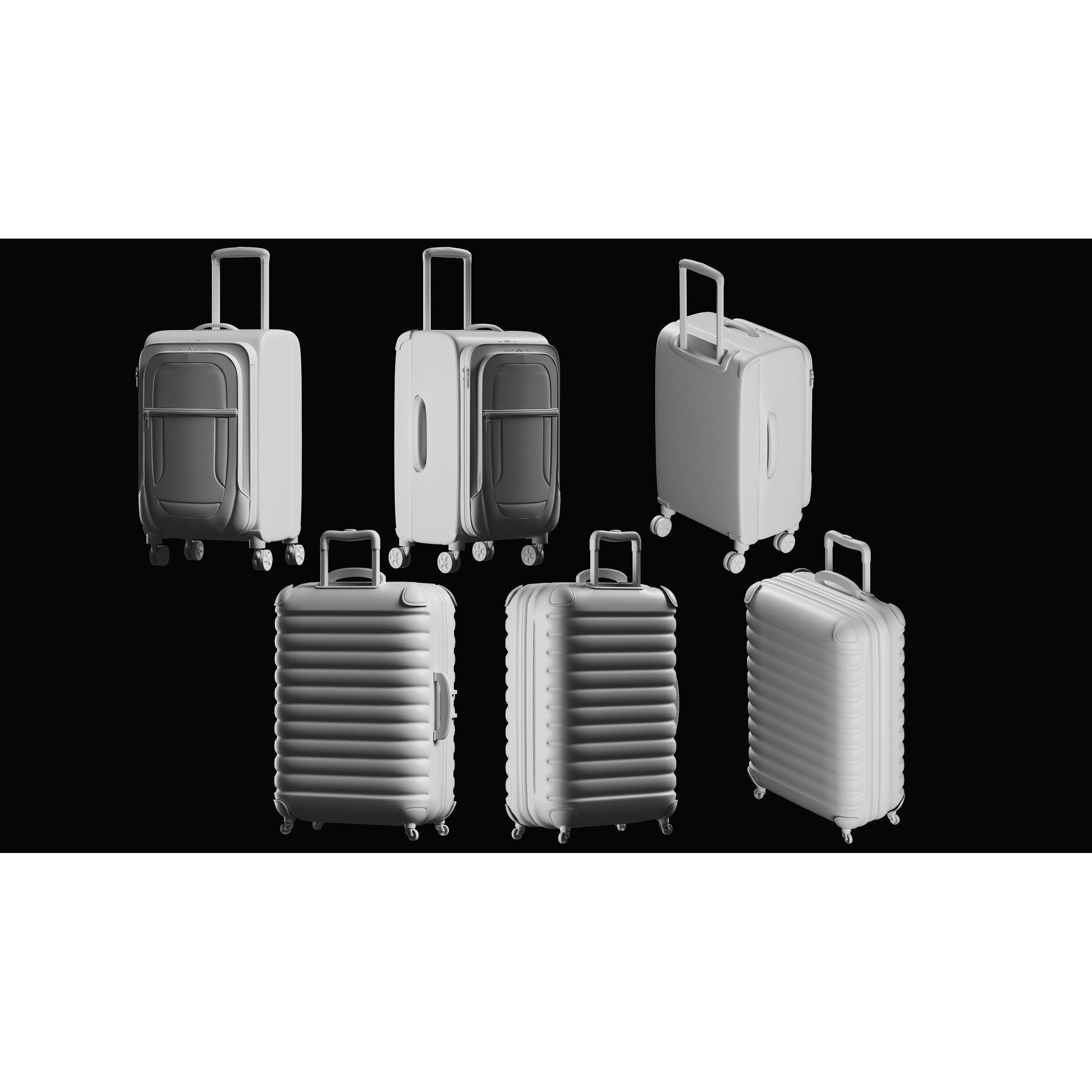 Luggage Basemesh Collection - Game-Ready 3D Model - View 5