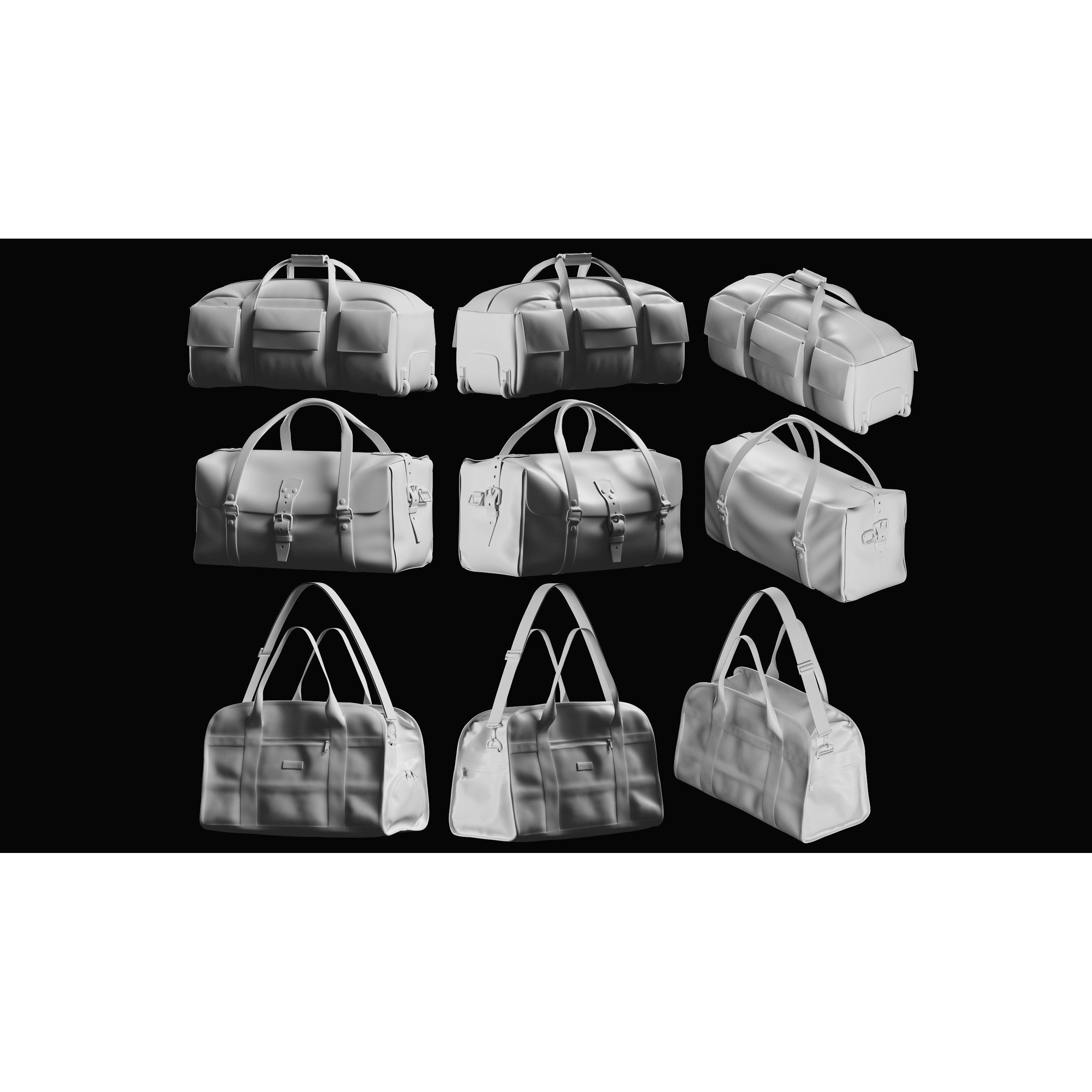 Luggage Basemesh Collection - Game-Ready 3D Model - View 8