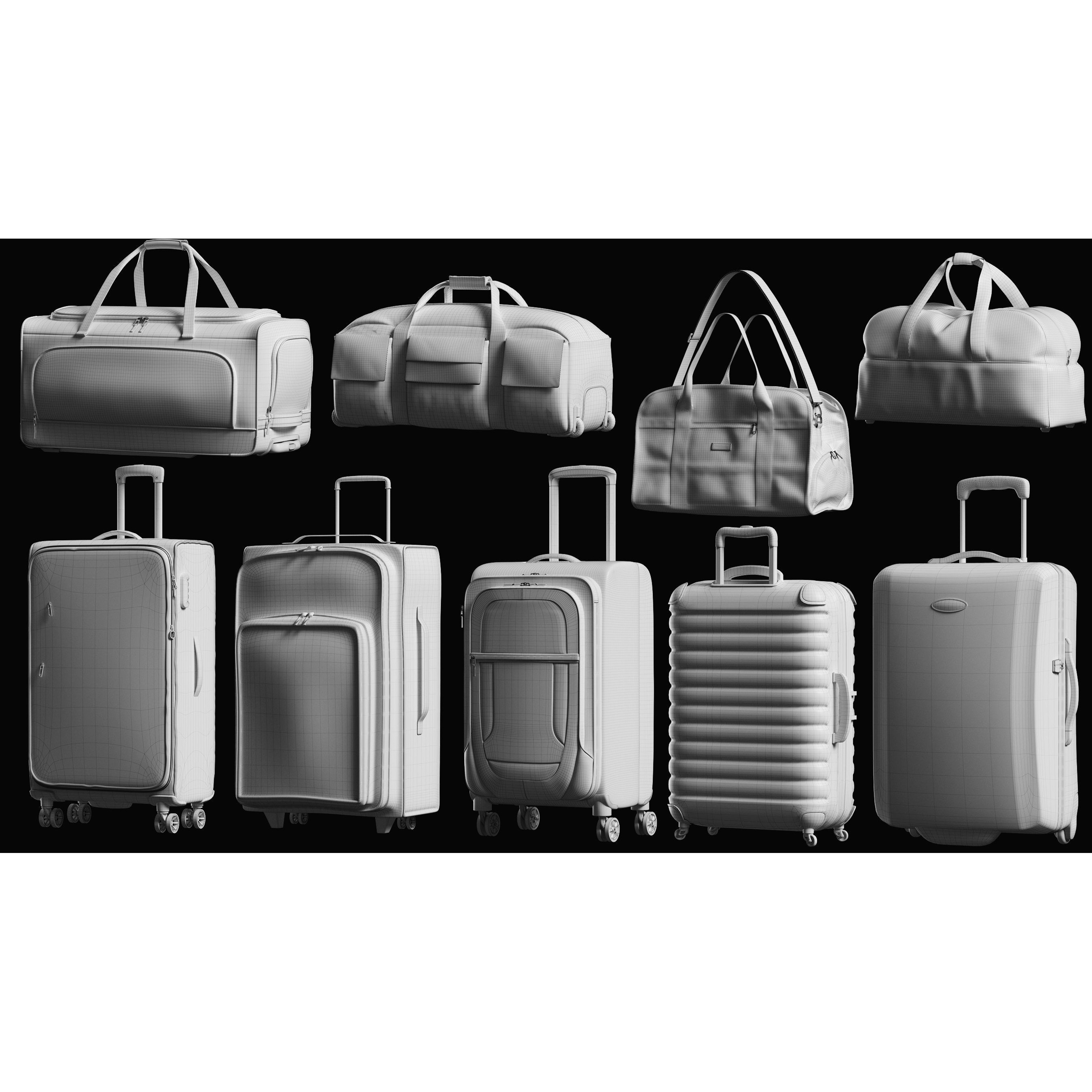 Luggage Basemesh Collection - Game-Ready 3D Model - View 9