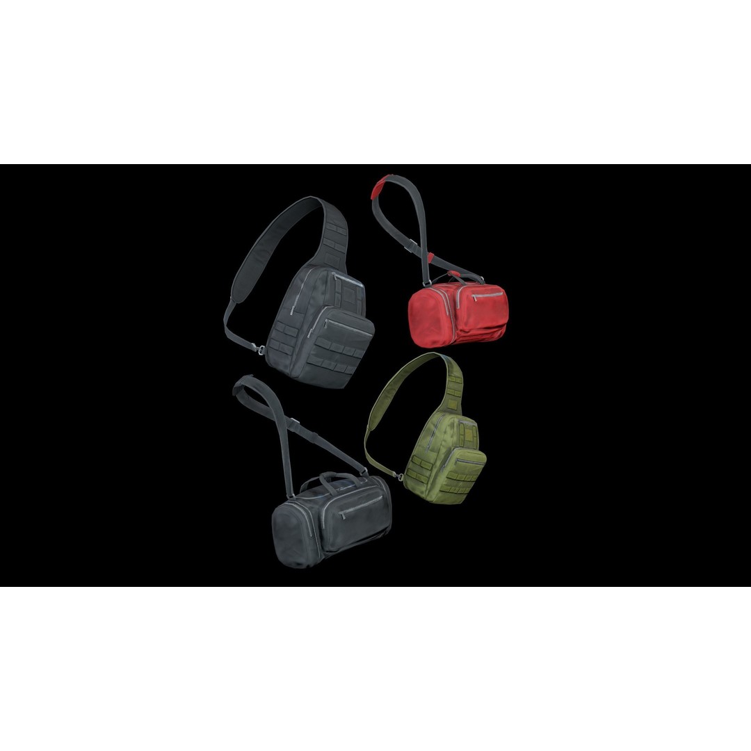 Casual Bag 3D Model – Low Poly Game Asset with PBR Textures