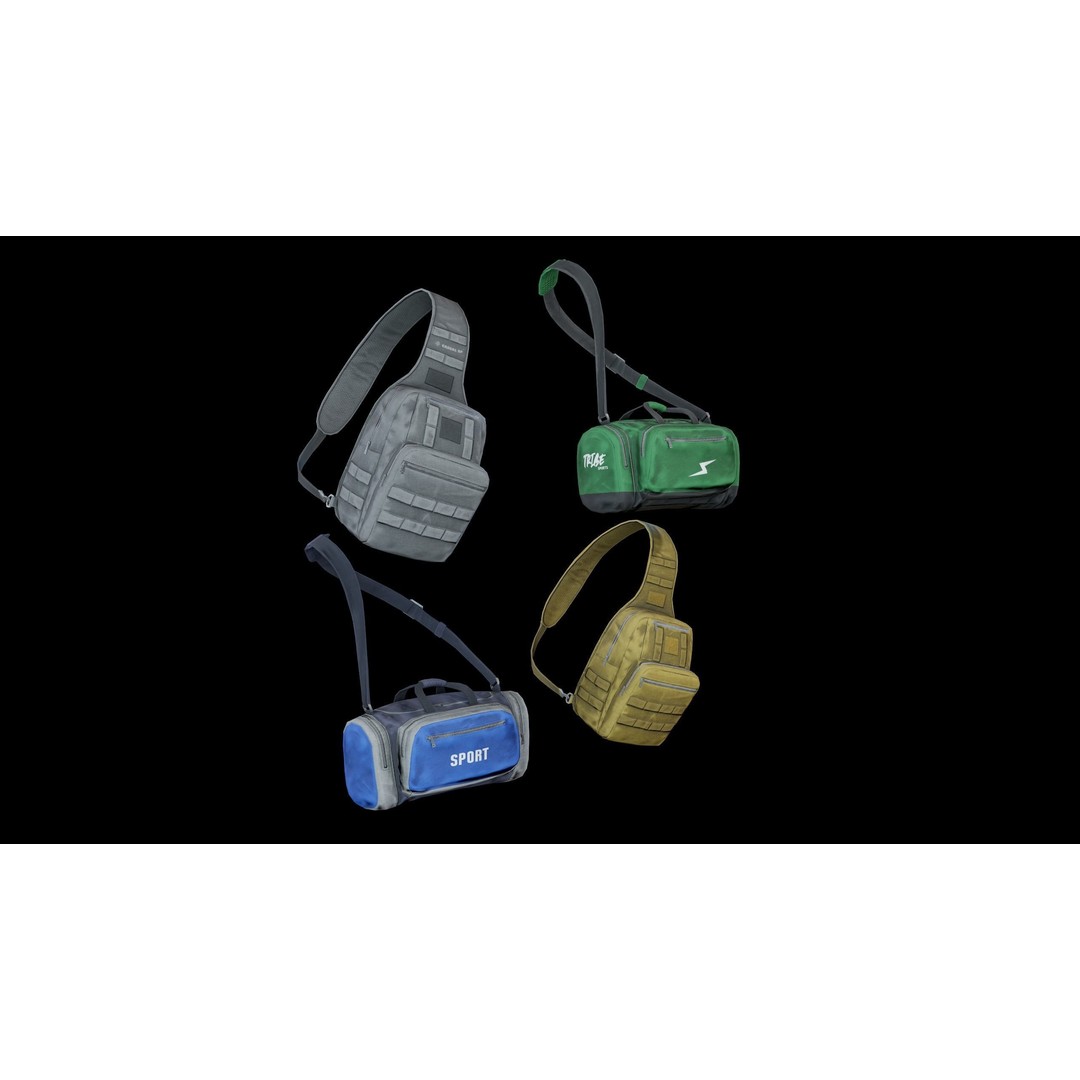 Casual Bag 3D Model – Low Poly Game Asset with PBR Textures - View 3