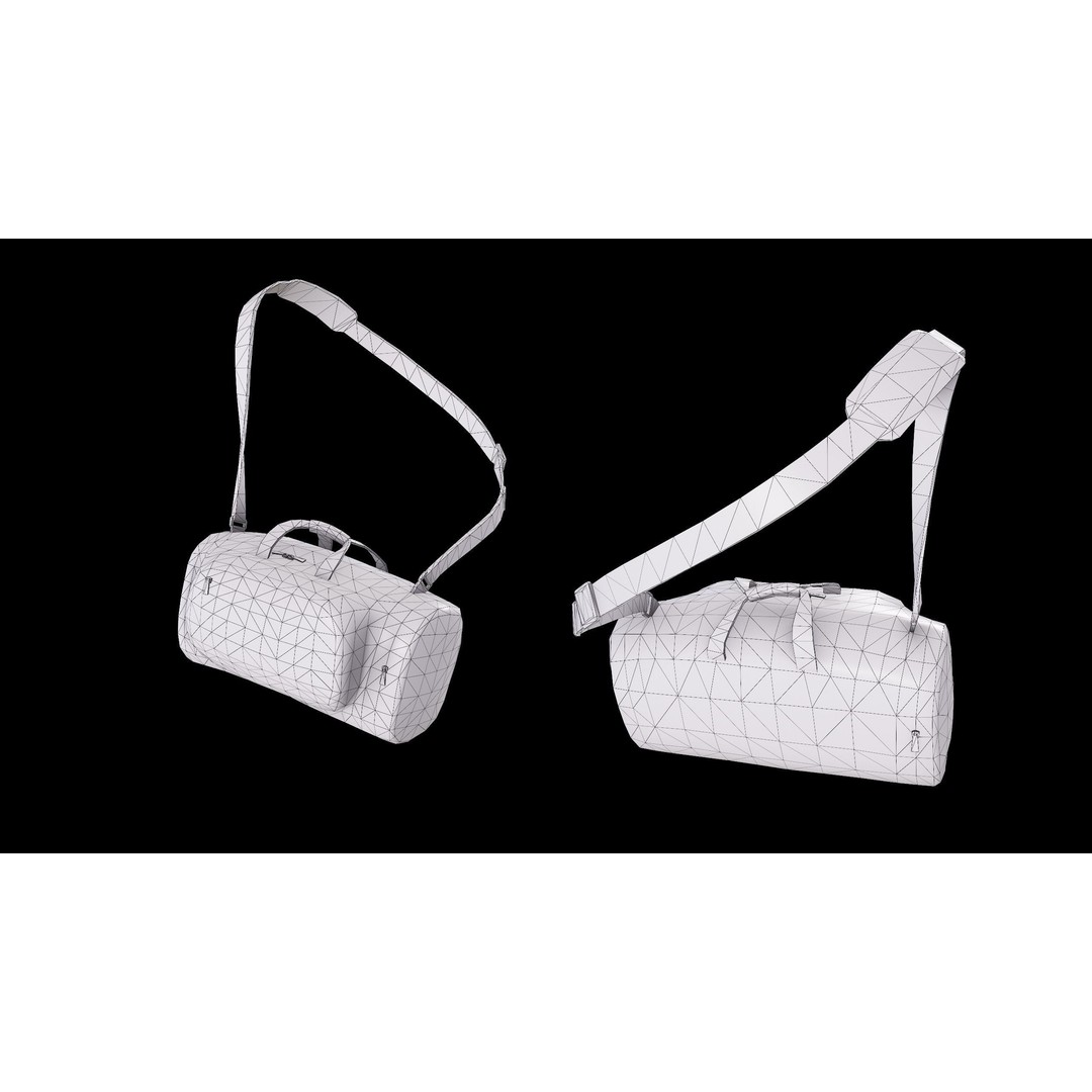 Casual Bag 3D Model – Low Poly Game Asset with PBR Textures - View 5