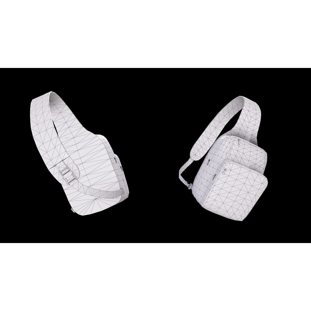 Casual Bag 3D Model – Low Poly Game Asset with PBR Textures - View 6