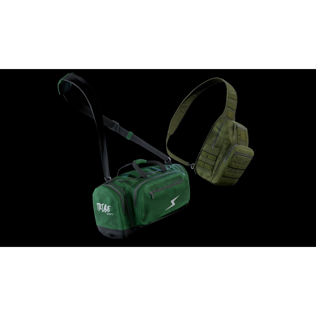 Casual Bag 3D Model – Low Poly Game Asset with PBR Textures - View 9