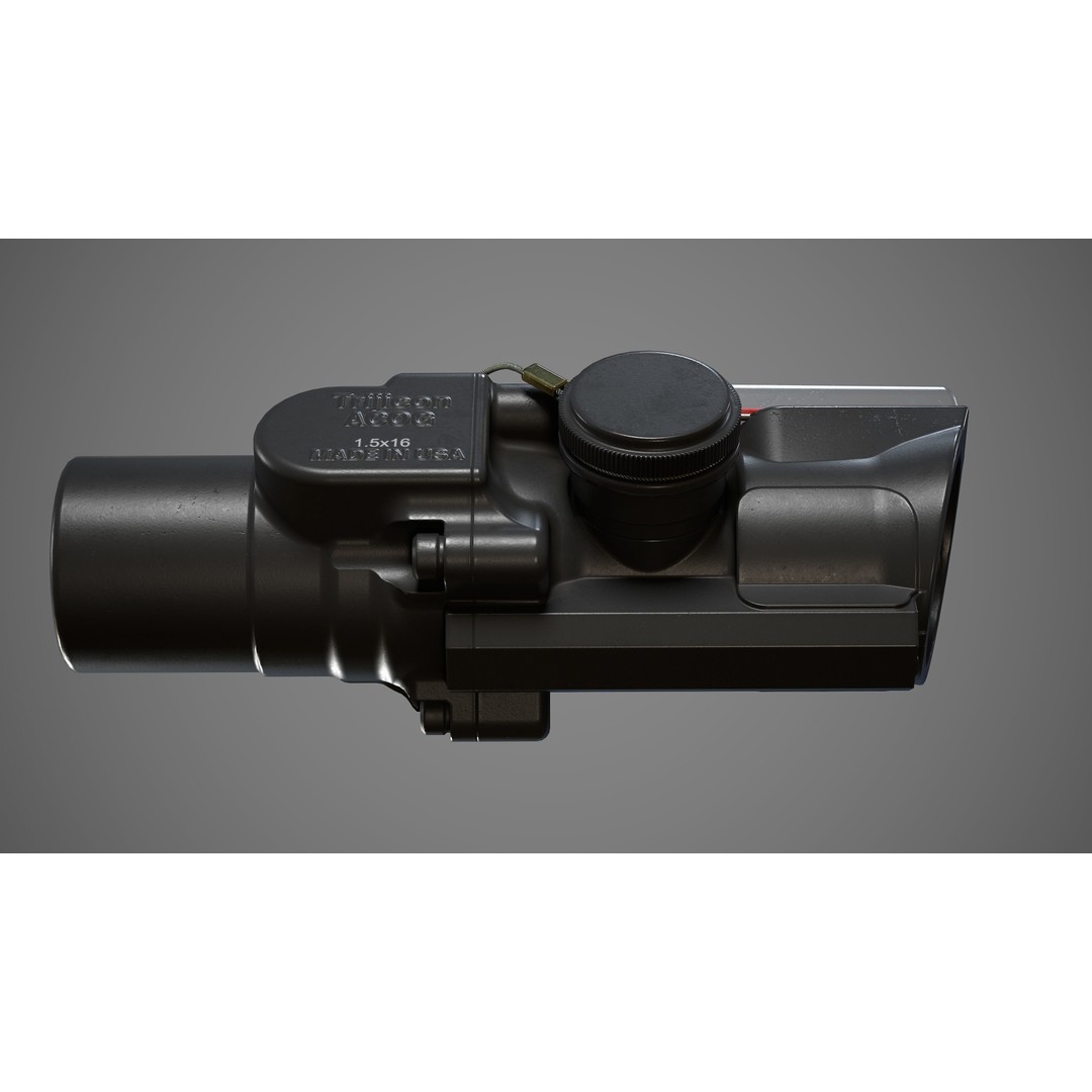 ACOG 1.5x16S 3D Model – Low Poly Replica Game Asset, FBX - View 12