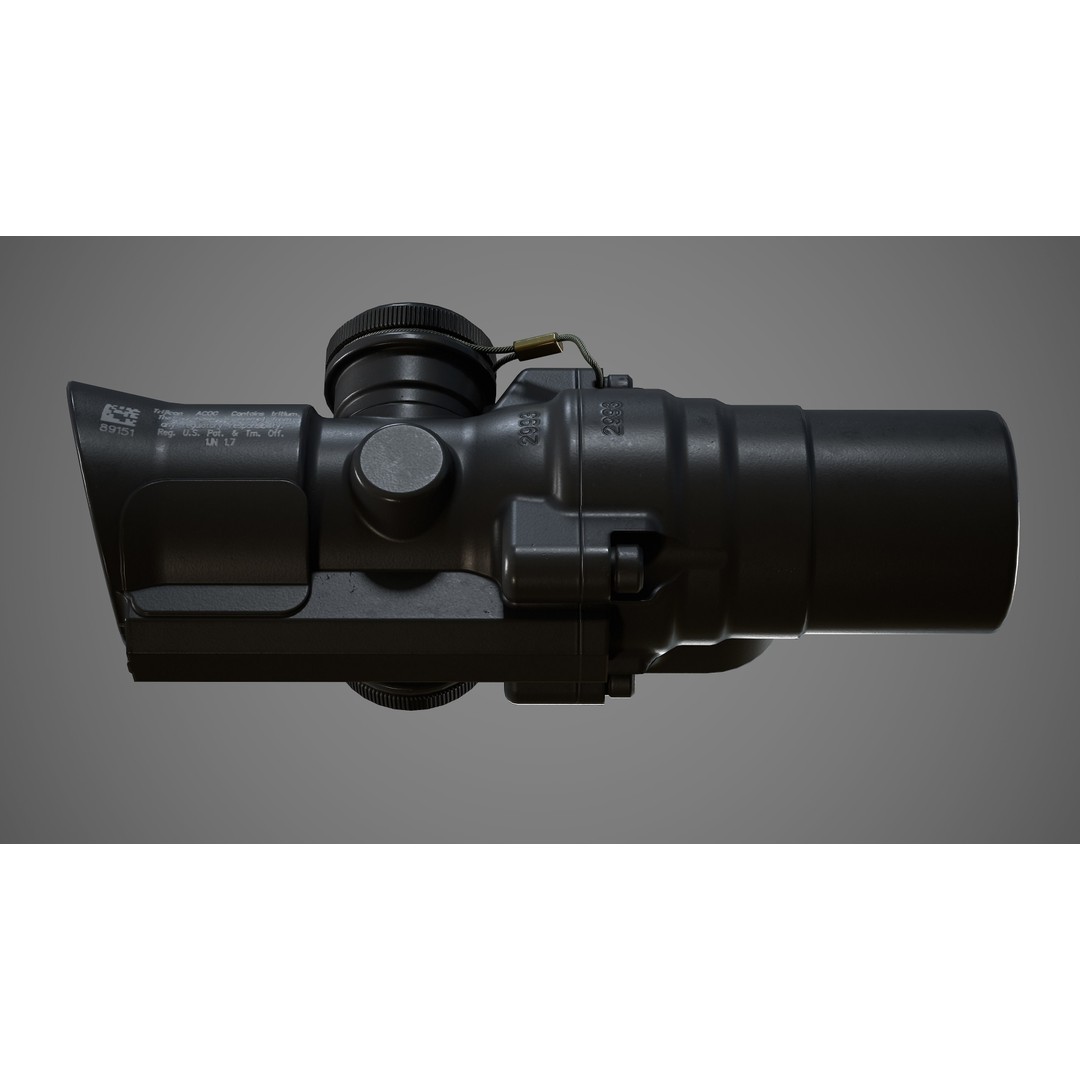 ACOG 1.5x16S 3D Model – Low Poly Replica Game Asset, FBX - View 13