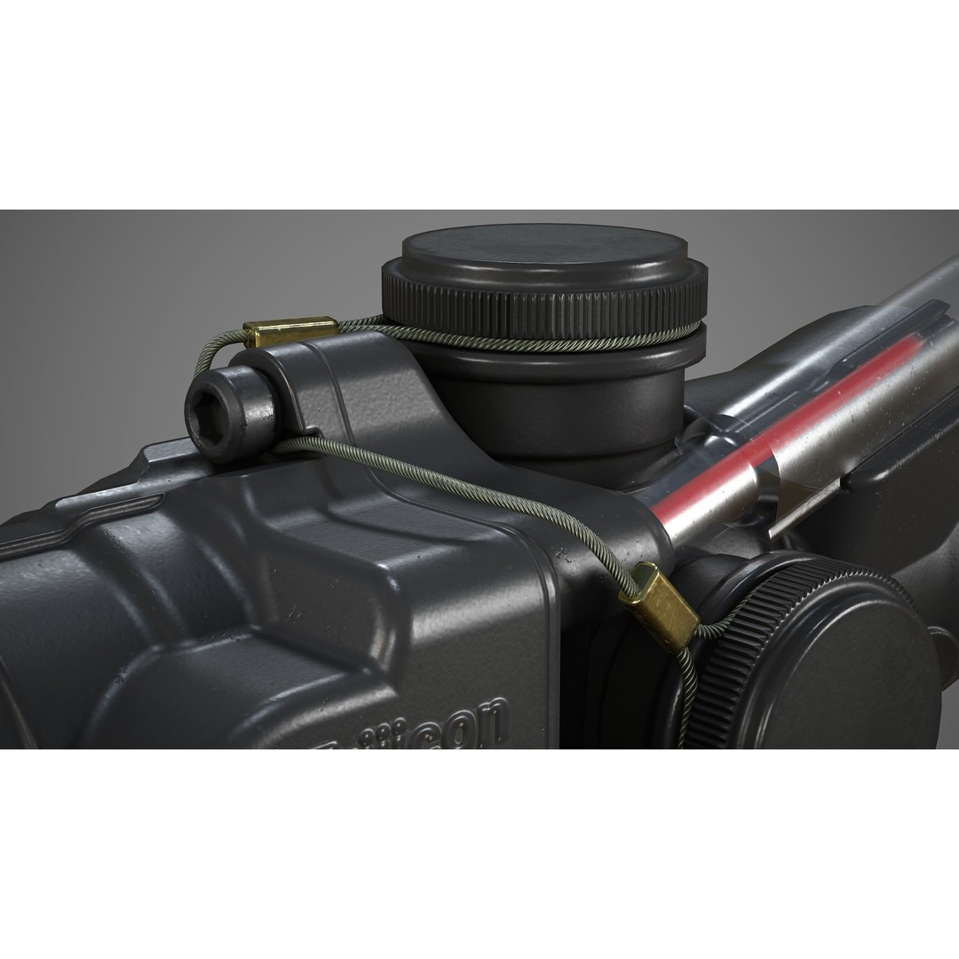 ACOG 1.5x16S 3D Model – Low Poly Replica Game Asset, FBX - View 14