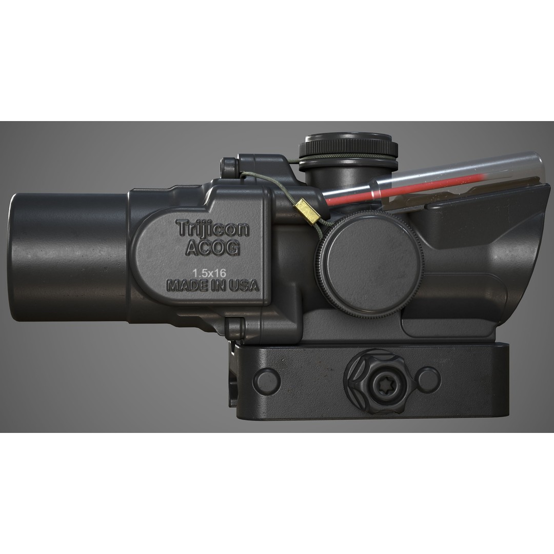 ACOG 1.5x16S 3D Model – Low Poly Replica Game Asset, FBX - View 15