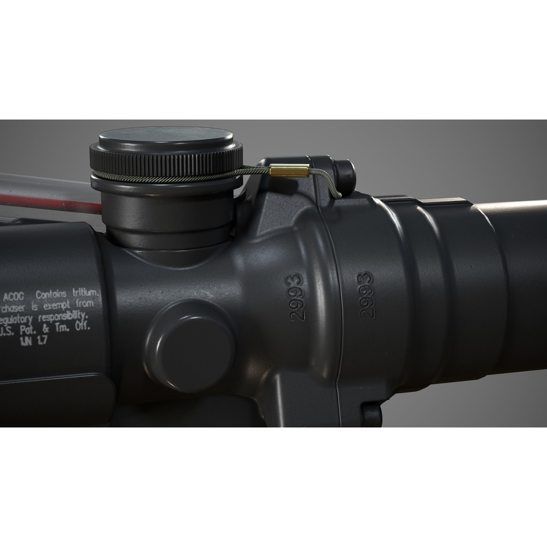 ACOG 1.5x16S 3D Model – Low Poly Replica Game Asset, FBX - View 17
