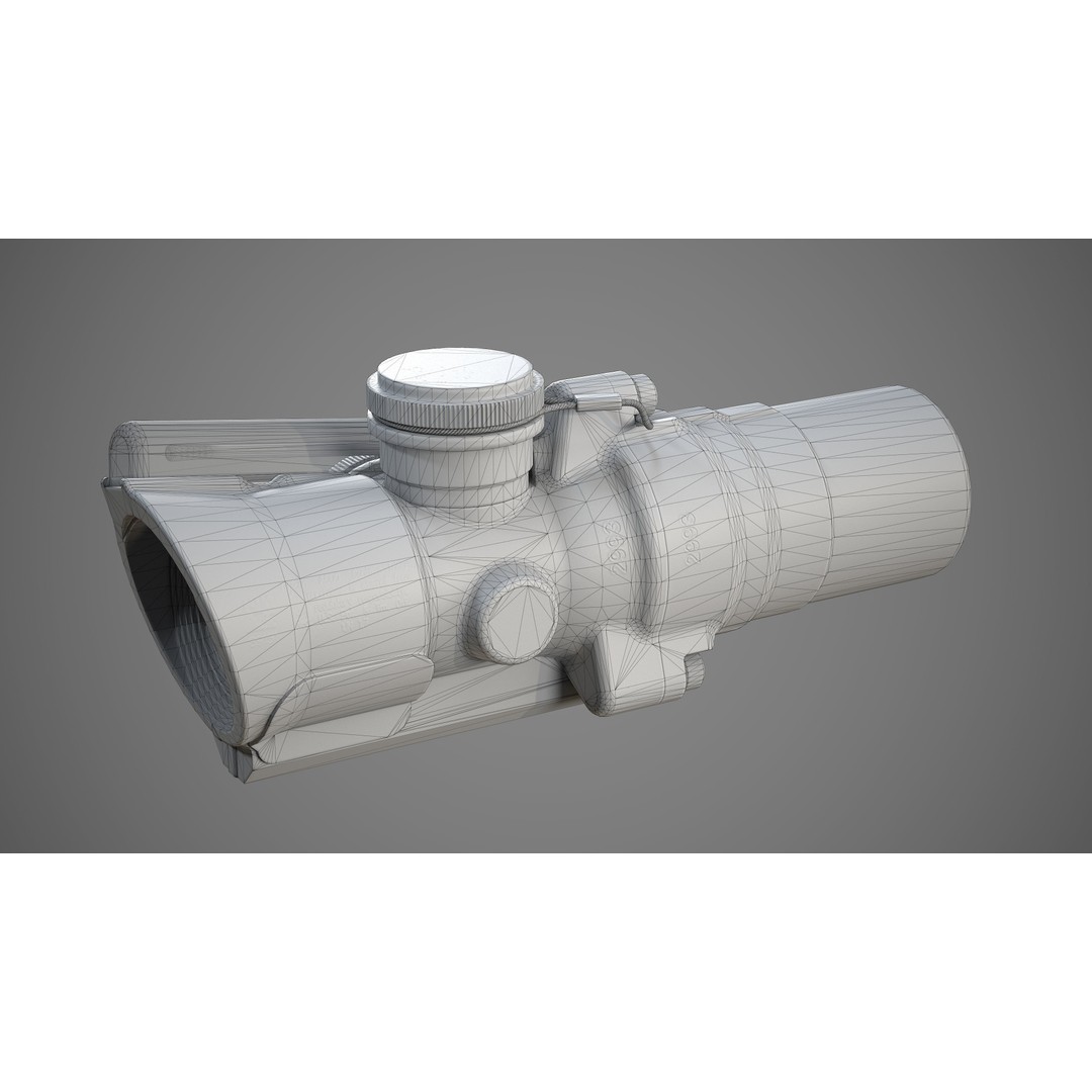 ACOG 1.5x16S 3D Model – Low Poly Replica Game Asset, FBX - View 19