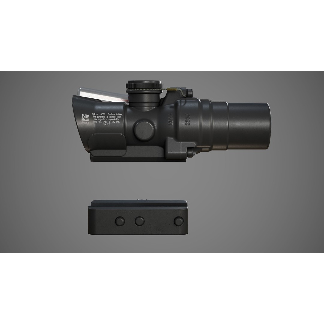 ACOG 1.5x16S 3D Model – Low Poly Replica Game Asset, FBX - View 7