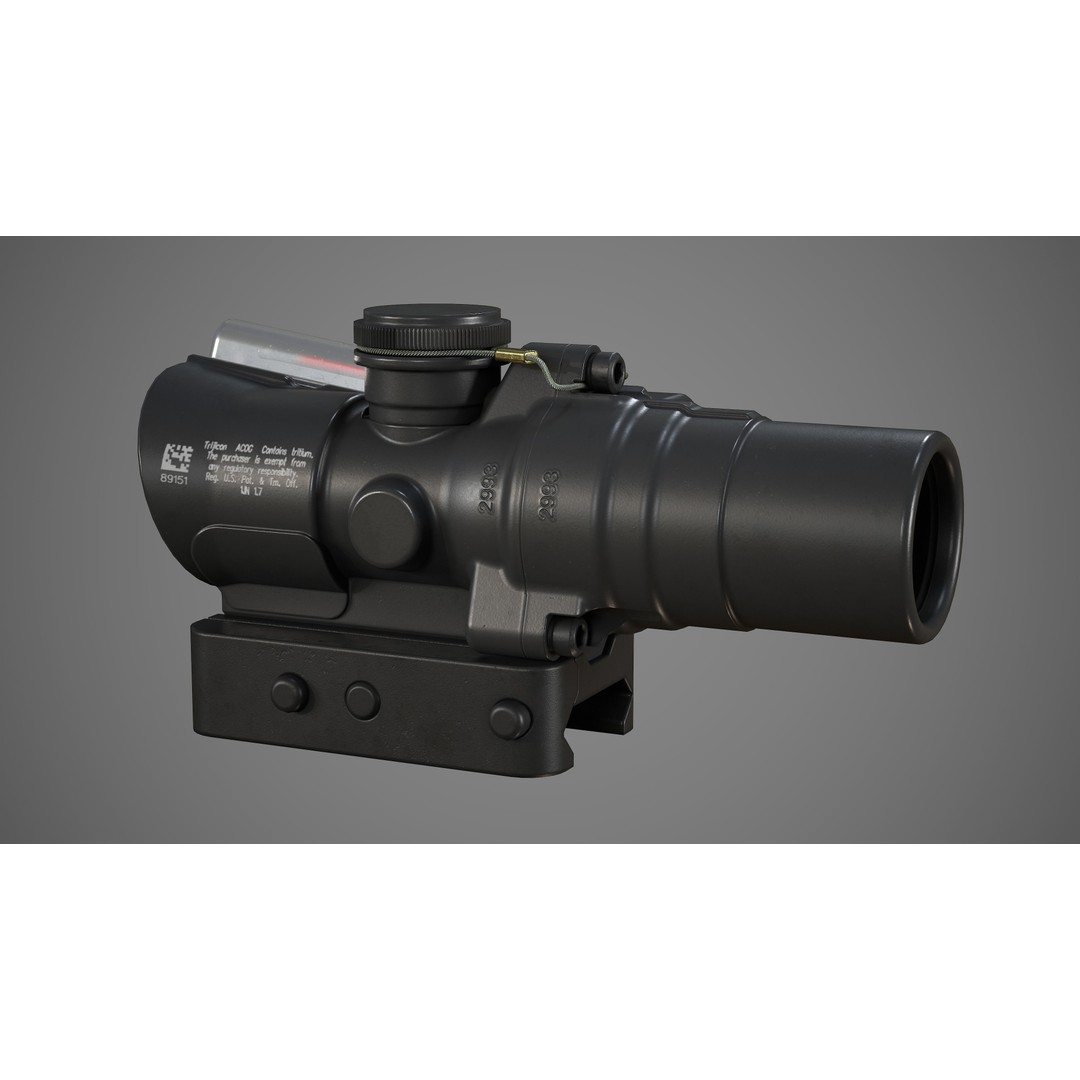 ACOG 1.5x16S 3D Model – Low Poly Replica Game Asset, FBX - View 8
