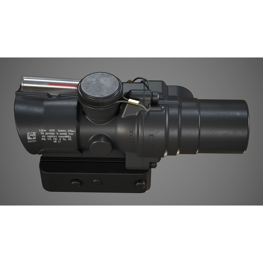 ACOG 1.5x16S 3D Model – Low Poly Replica Game Asset, FBX - View 9
