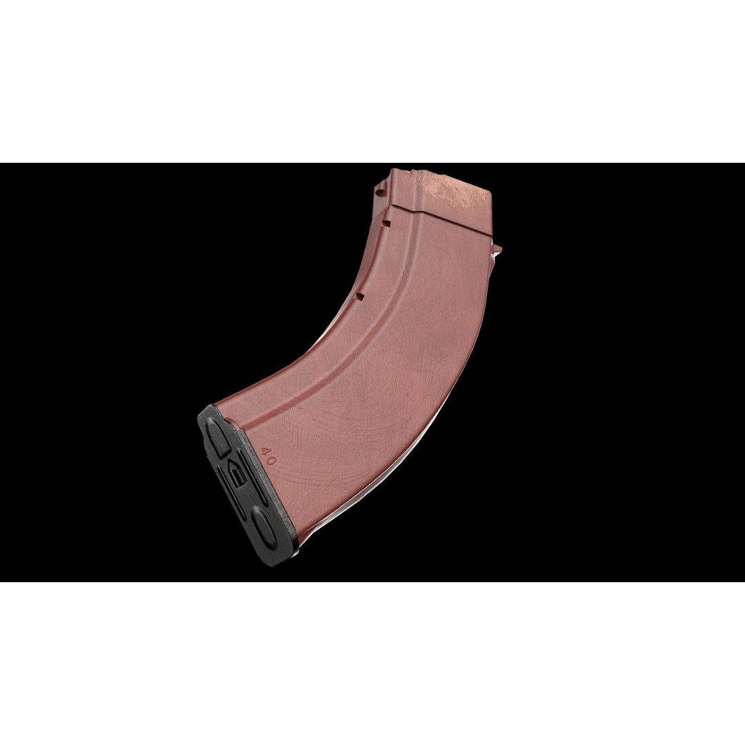 AK Magazines 3D Model – Low Poly Game Asset, PBR Textures, FBX - View 13