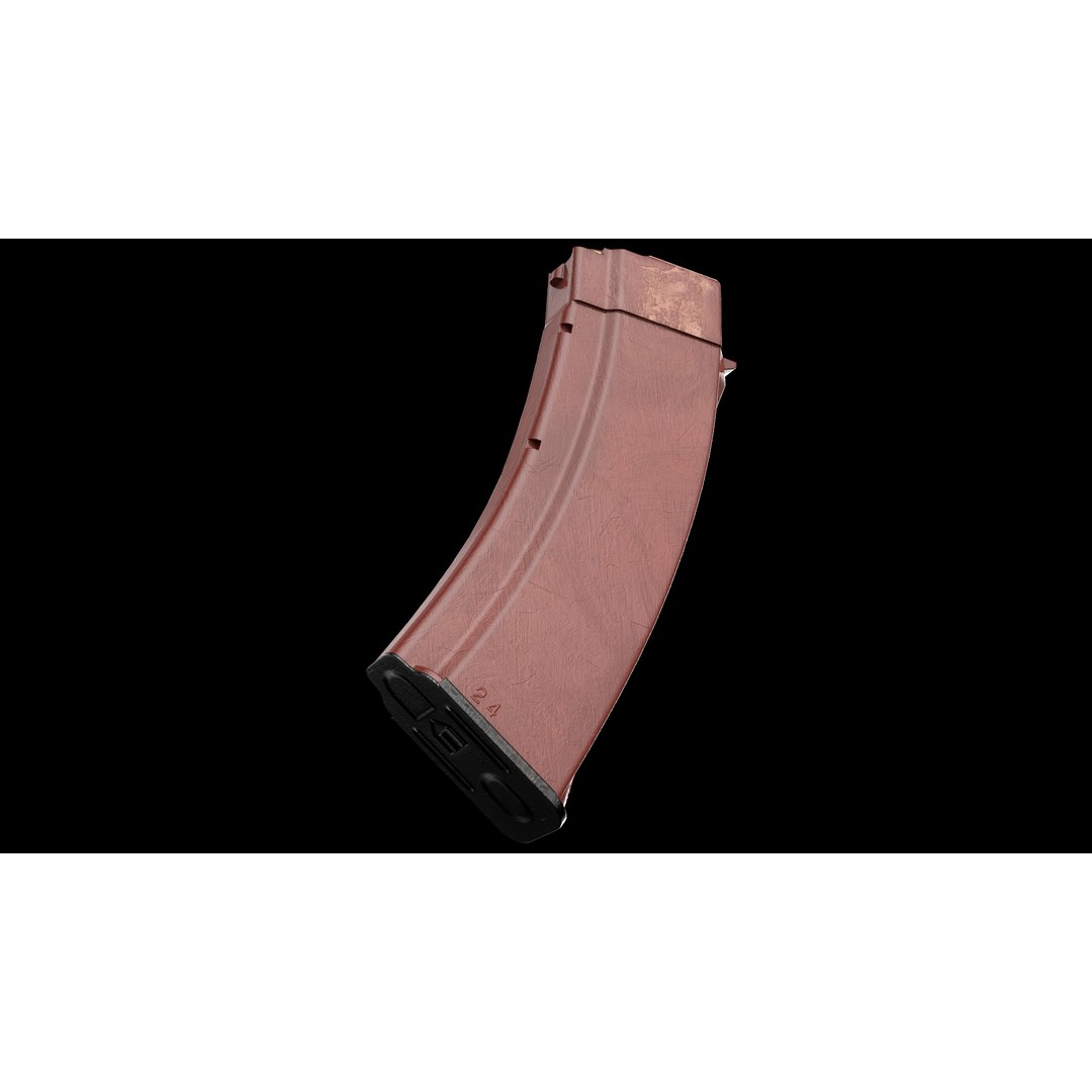 AK Magazines 3D Model – Low Poly Game Asset, PBR Textures, FBX - View 14