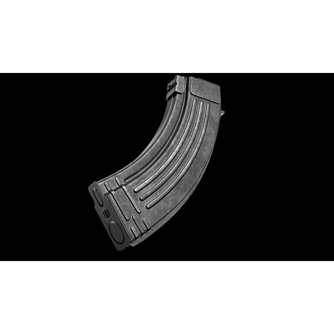 AK Magazines 3D Model – Low Poly Game Asset, PBR Textures, FBX - View 5