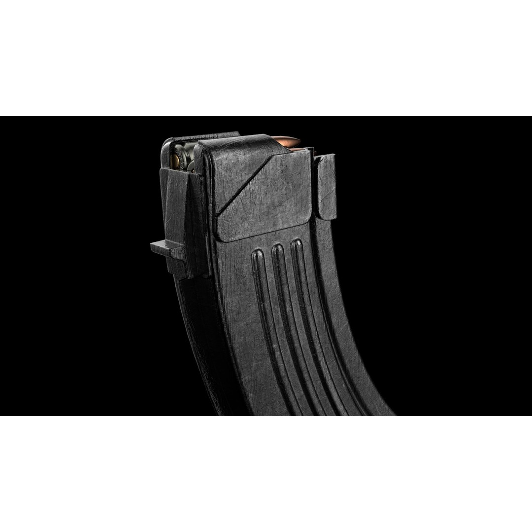AK Magazines 3D Model – Low Poly Game Asset, PBR Textures, FBX - View 6