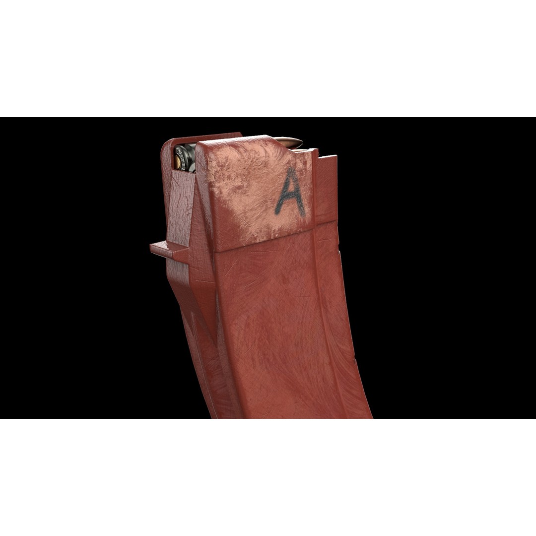 AK Magazines 3D Model – Low Poly Game Asset, PBR Textures, FBX - View 7