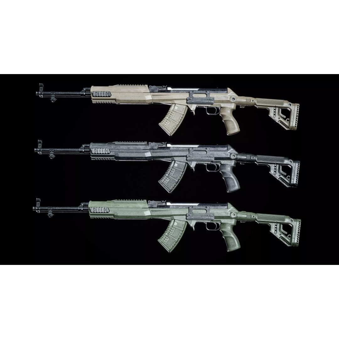 SKS Carbine 3D Model – Low Poly Tactical Asset, Rigged, FBX - View 15