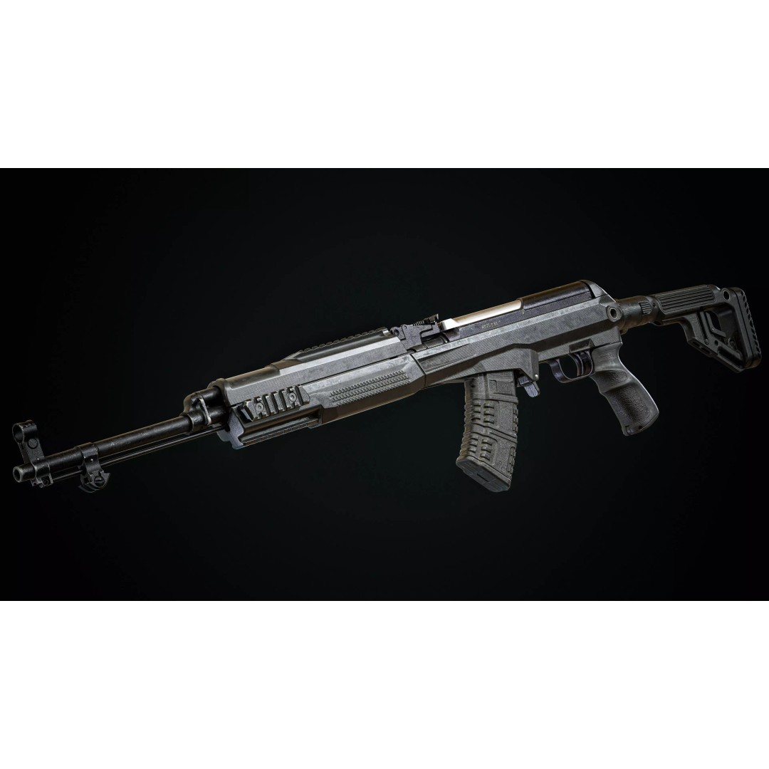 SKS Carbine 3D Model – Low Poly Tactical Asset, Rigged, FBX - View 17