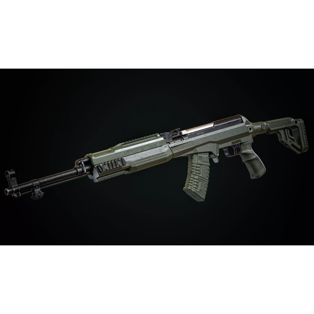 SKS Carbine 3D Model – Low Poly Tactical Asset, Rigged, FBX - View 19