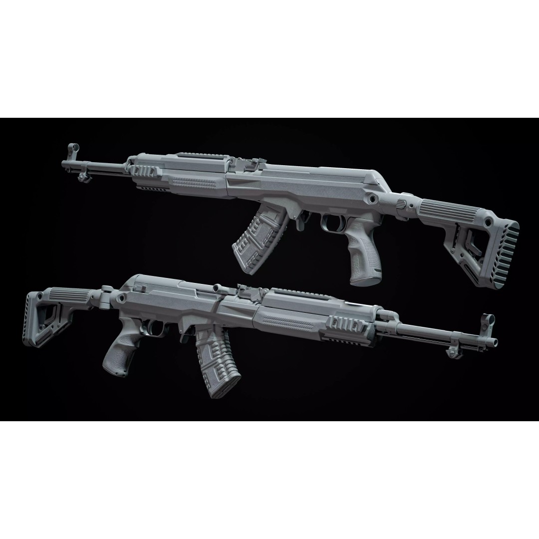 SKS Carbine 3D Model – Low Poly Tactical Asset, Rigged, FBX - View 20