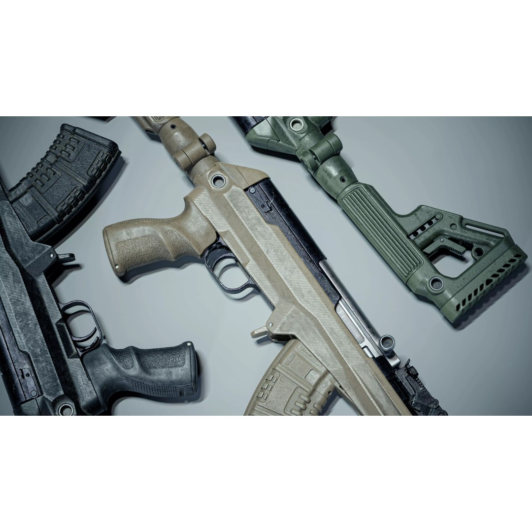 SKS Carbine 3D Model – Low Poly Tactical Asset, Rigged, FBX - View 3
