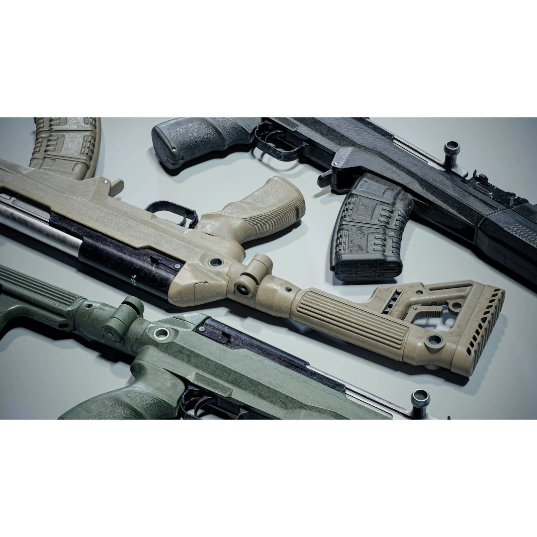 SKS Carbine 3D Model – Low Poly Tactical Asset, Rigged, FBX - View 4