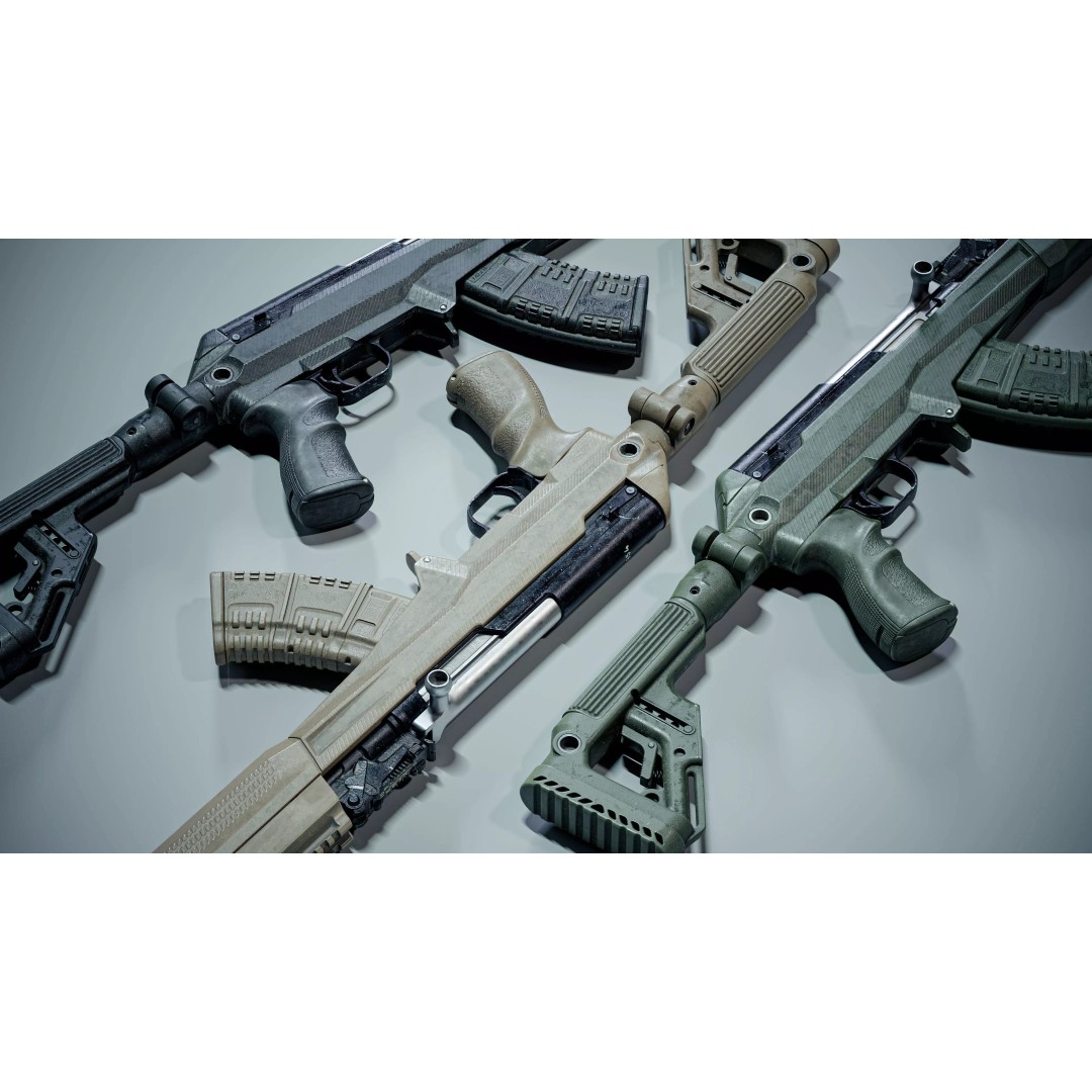 SKS Carbine 3D Model – Low Poly Tactical Asset, Rigged, FBX - View 5
