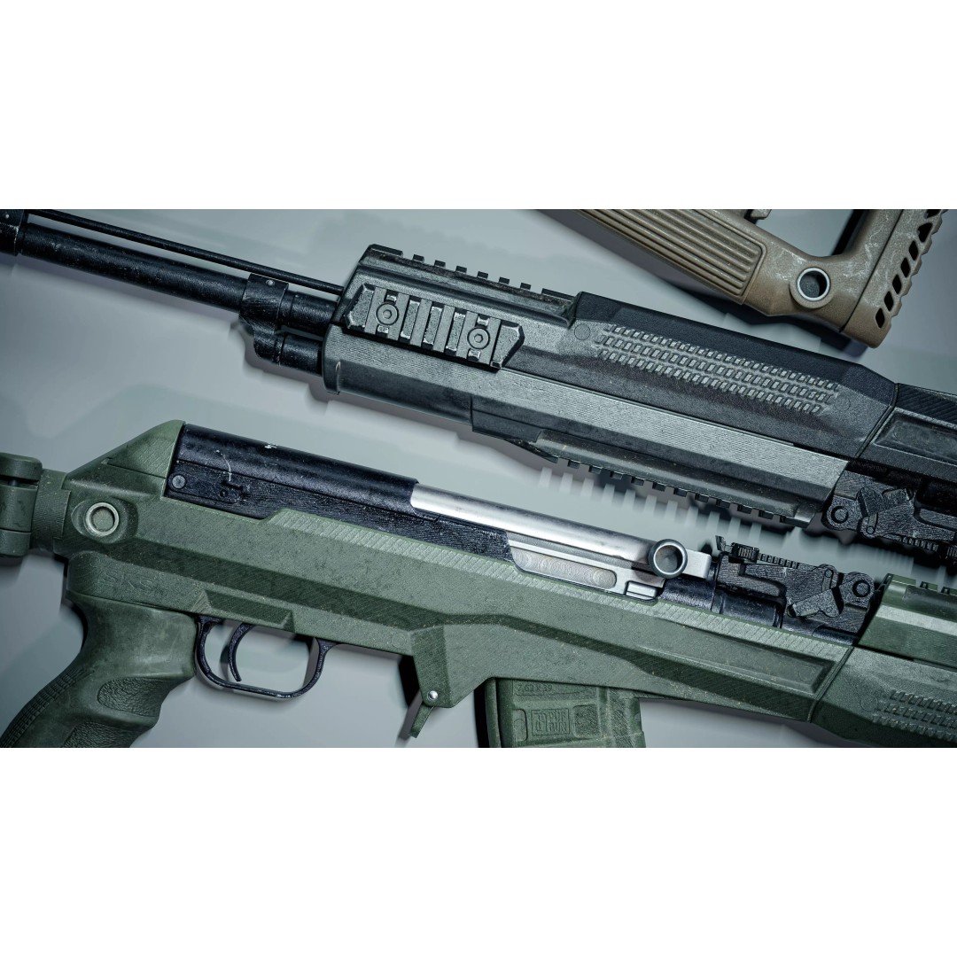 SKS Carbine 3D Model – Low Poly Tactical Asset, Rigged, FBX - View 6