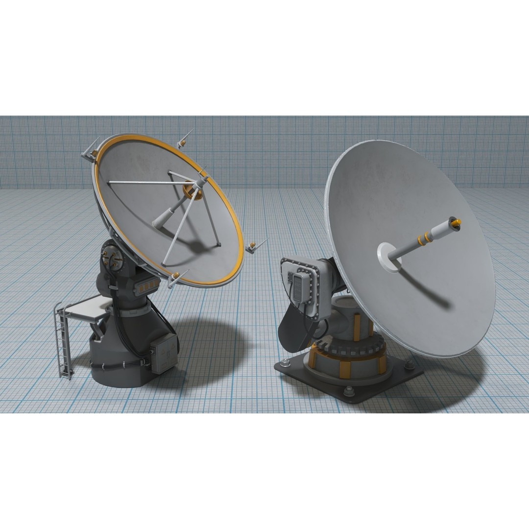 Antennas 3D Model – Low Poly Collection of 21 Textured Pieces, FBX - View 11