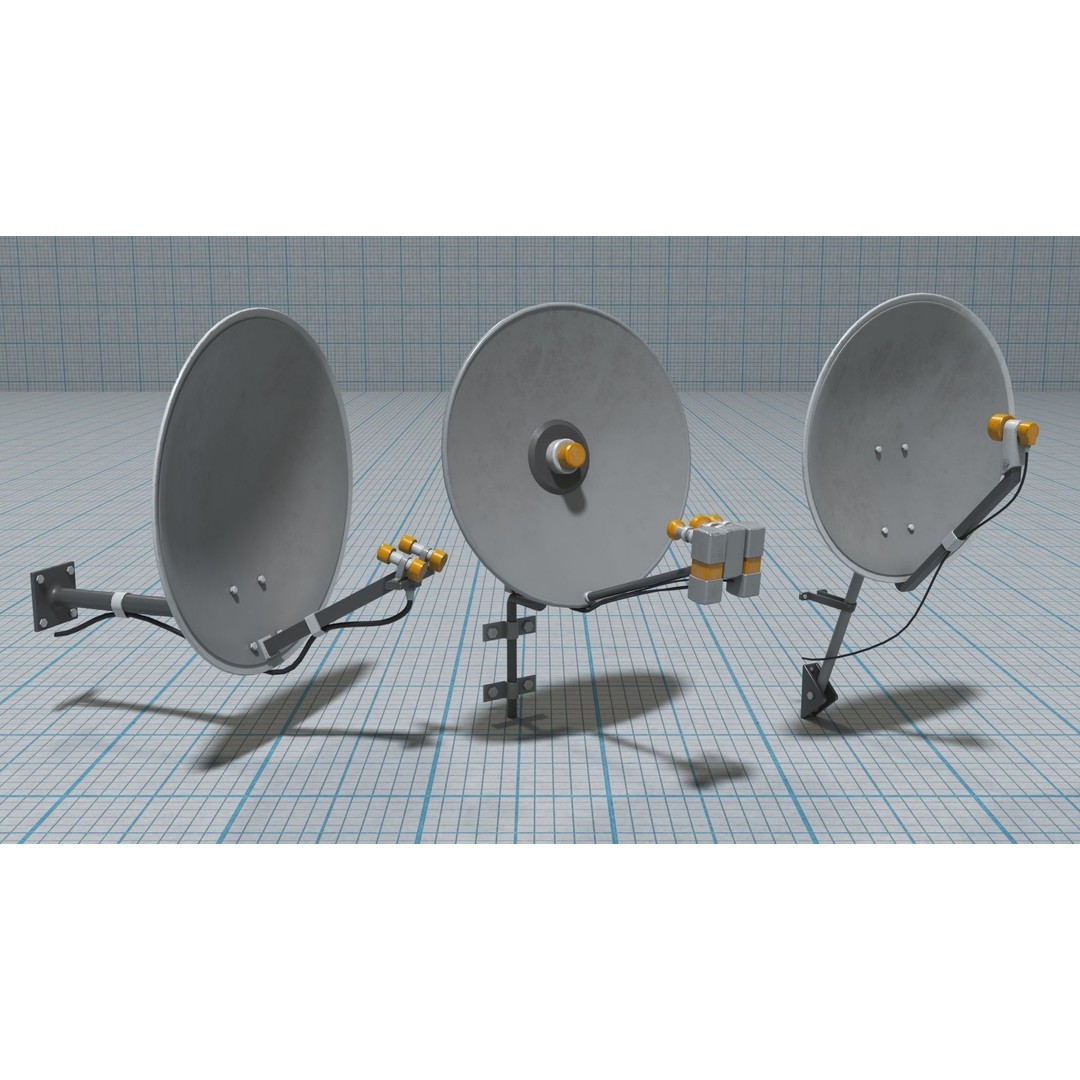 Antennas 3D Model – Low Poly Collection of 21 Textured Pieces, FBX - View 18