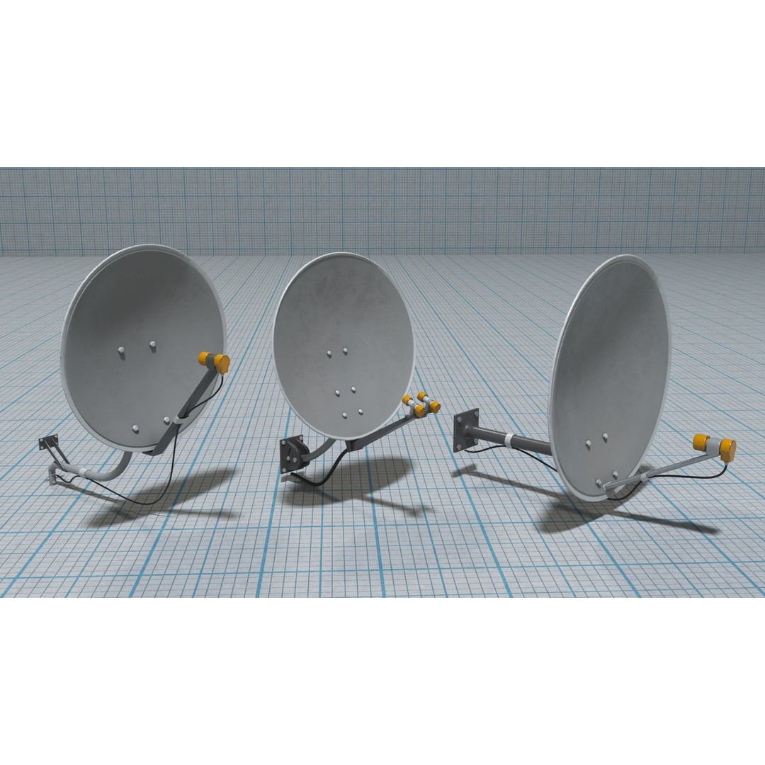 Antennas 3D Model – Low Poly Collection of 21 Textured Pieces, FBX - View 20