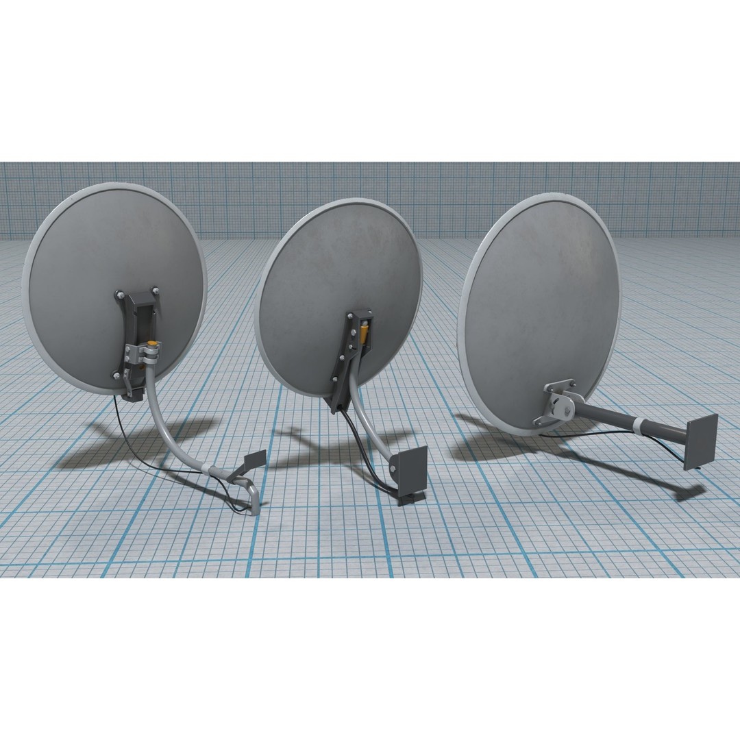 Antennas 3D Model – Low Poly Collection of 21 Textured Pieces, FBX - View 21