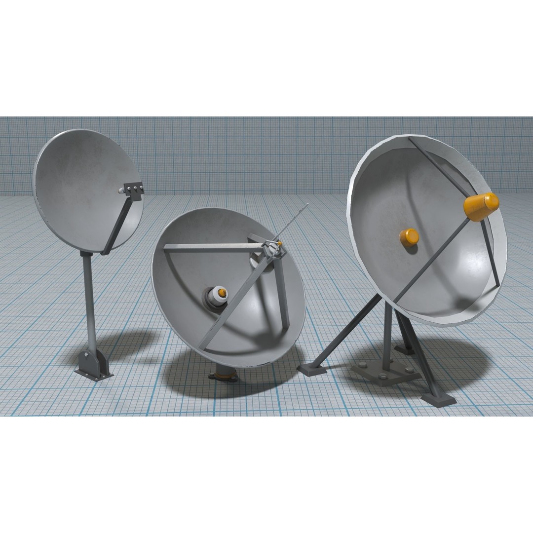 Antennas 3D Model – Low Poly Collection of 21 Textured Pieces, FBX - View 22