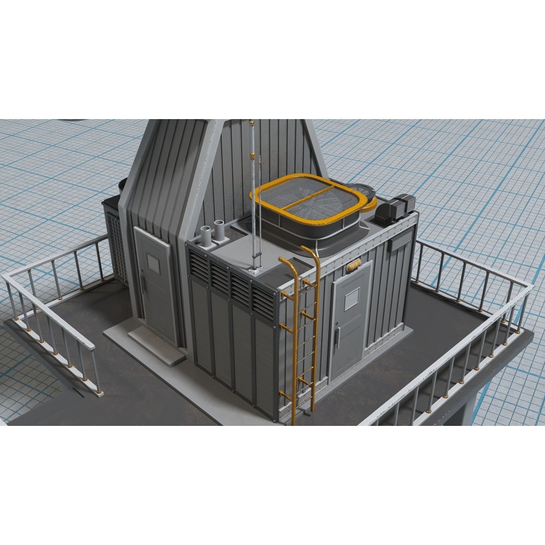 Antennas 3D Model – Low Poly Collection of 21 Textured Pieces, FBX - View 9