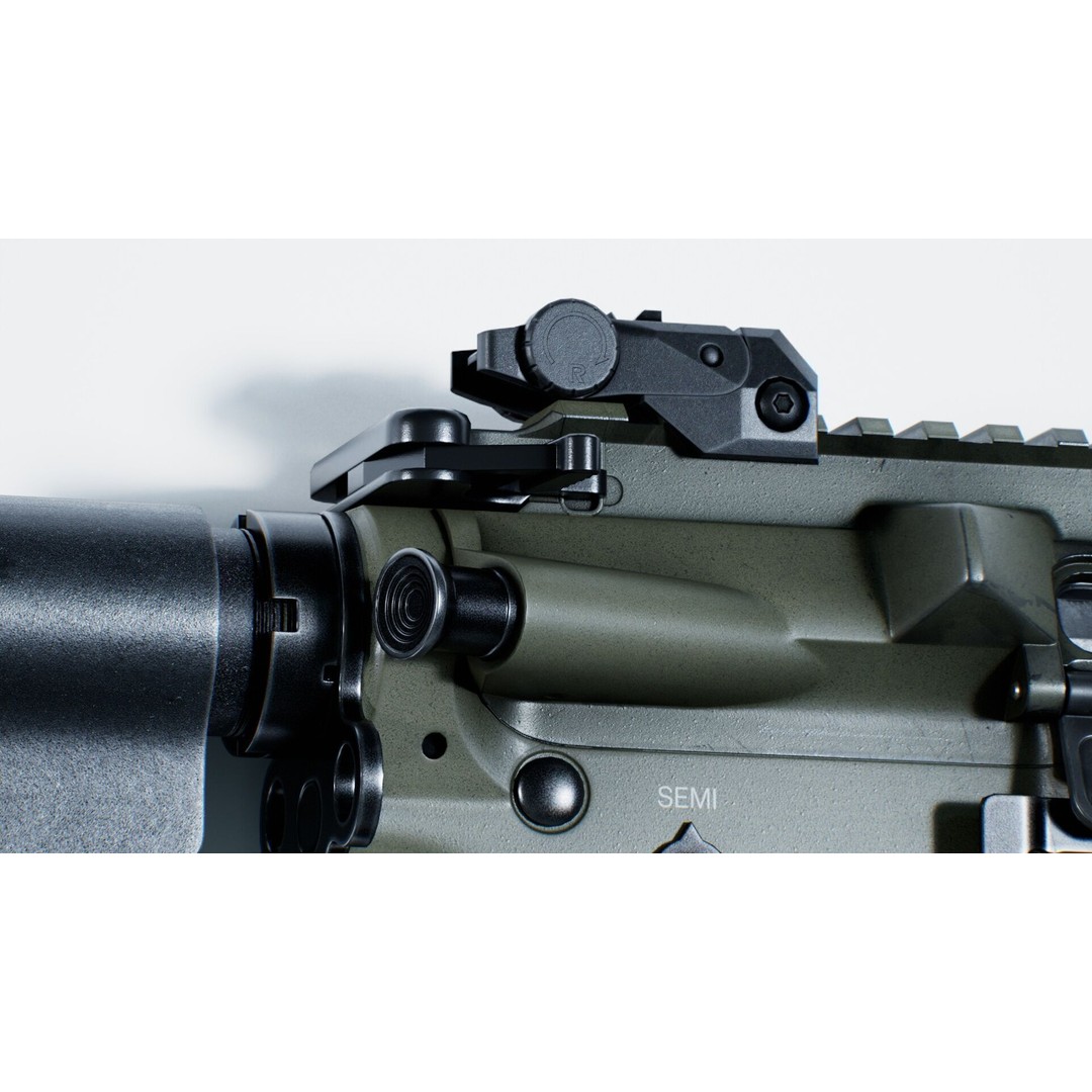 Haenel MK 556 3D Model – Low Poly Game-Ready Rifle, FBX, OBJ - View 35