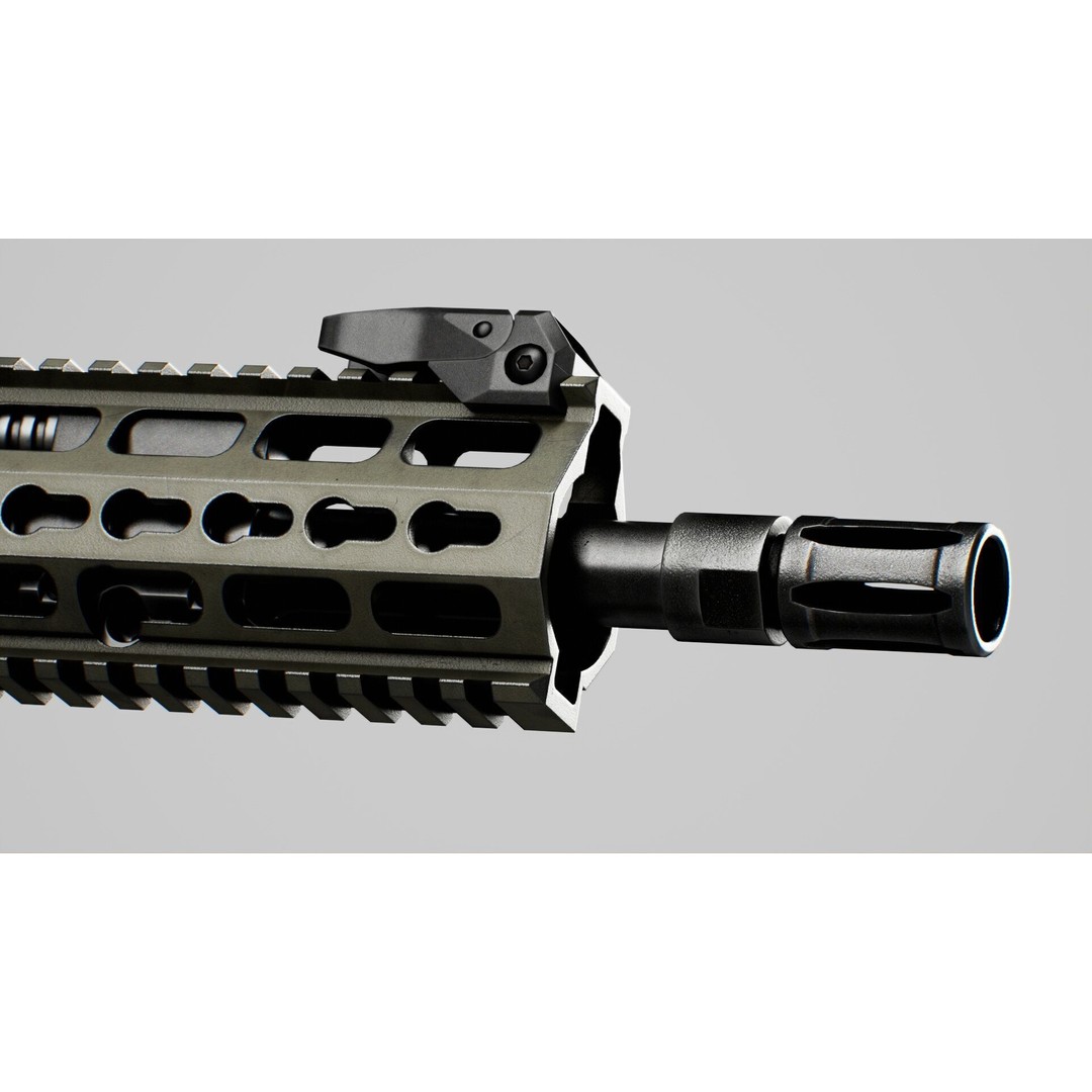 Haenel MK 556 3D Model – Low Poly Game-Ready Rifle, FBX, OBJ - View 44