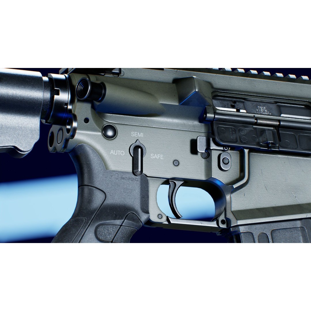Haenel MK 556 3D Model – Low Poly Game-Ready Rifle, FBX, OBJ - View 5