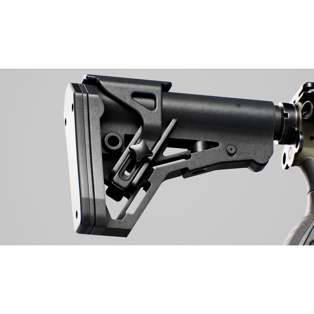Haenel MK 556 3D Model – Low Poly Game-Ready Rifle, FBX, OBJ - View 57