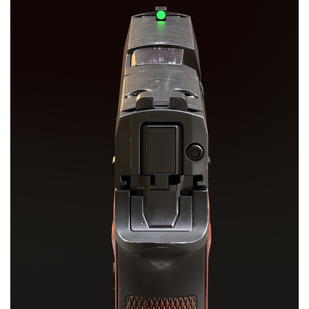 SIG Sauer P320 AXG Classic 3D Model – Low Poly Game-Ready Asset, FBX - View 7